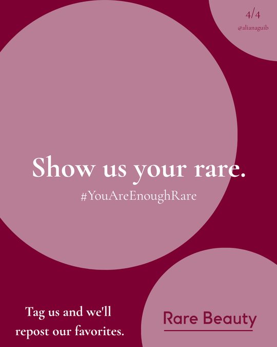 Slide 4: Show us your rare, #YouAreEnoughRare, tag us and we'll repost our favorites